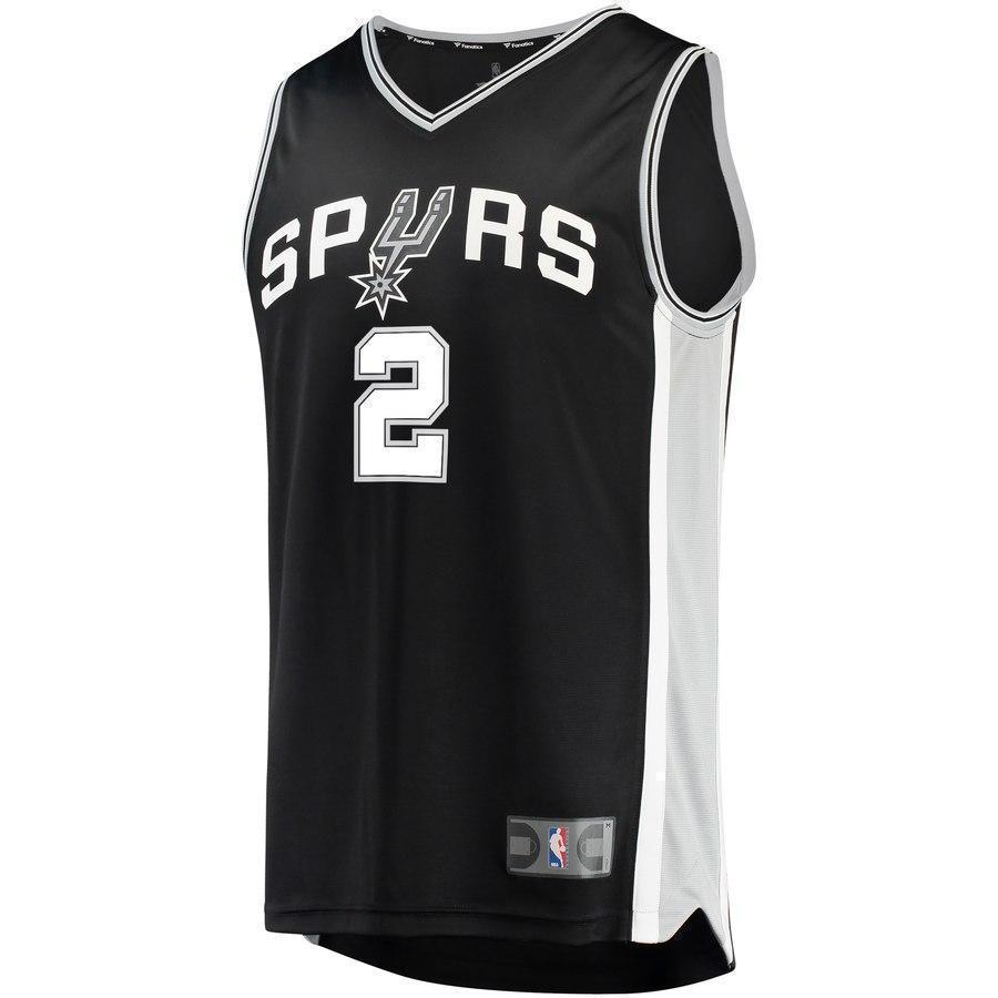 2-Kawhi Leonard San Antonio Spurs Jersey Black - Icon Edition