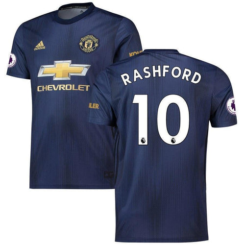 10-Marcus Rashford Manchester United 2018-19 Third Player Jersey – Navy