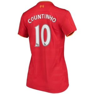 10-Philippe Coutinho Liverpool New Balance Women's 2016-17 Home Jersey - Red