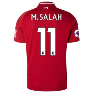 11-Mohamed Salah Liverpool New Balance 2018-19 Home Player Jersey – Red
