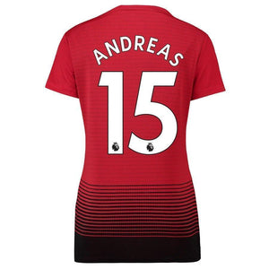 15-Andreas Pereira Manchester United Women's 18-19 Home Jersey – Red