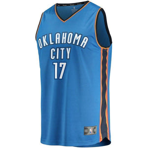 17-Dennis Schroder Oklahoma City Thunder  Jersey - Icon Edition - Blue