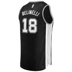 18-Marco Belinelli San Antonio Spurs  Jersey - Icon Edition - Black