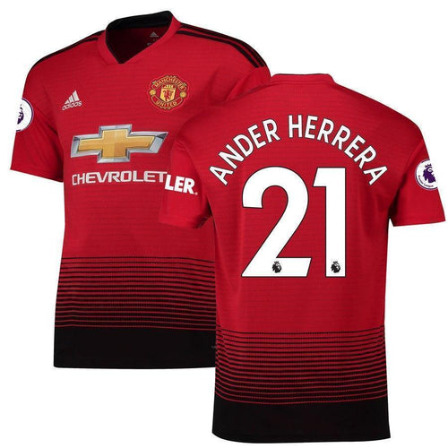 21-Ander Herrera Manchester United 2018-19 Home Player Jersey – Red