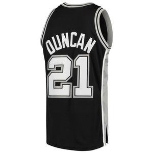 21-Tim Duncan San Antonio Spurs  2002-03 Hardwood Classics Authentic Jersey - Black