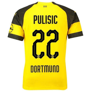 22-Christian Pulisic Borussia Dortmund 2018-19 Home Player Jersey – Yellow