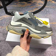 Load image into Gallery viewer, BALENCIAGA Triple S  Sneakers Gray White Yellow