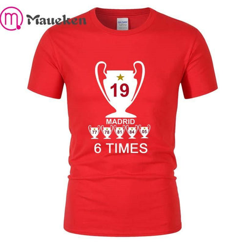 2019 Liverpool madrid Champions  Mens 6 times mo salah klopp mane T Shirt