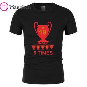 2019 Liverpool madrid Champions  Mens 6 times mo salah klopp mane T Shirt