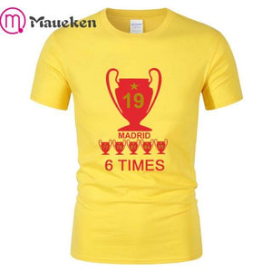 2019 Liverpool madrid Champions  Mens 6 times mo salah klopp mane T Shirt