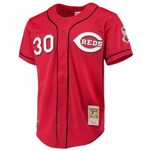 Load image into Gallery viewer, Ken Griffey Jr. Cincinnati Reds Mitchell &amp; Ness Authentic Jersey - Scarlet