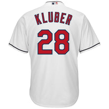 Load image into Gallery viewer, Corey Kluber Cleveland Indians Majestic Cool Base Player Jersey - White