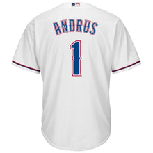Load image into Gallery viewer, Elvis Andrus Texas Rangers Majestic Cool Base Home Player Jersey - White
