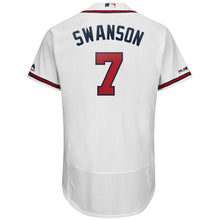 Load image into Gallery viewer, Dansby Swanson Atlanta Braves Majestic 2019 Home Collection Flex Base Player Jersey – White