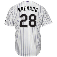 Load image into Gallery viewer, Nolan Arenado Colorado Rockies Majestic Home Official Cool Base Player Jersey - White/Purple
