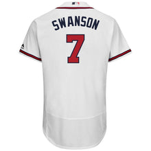 Load image into Gallery viewer, Dansby Swanson Atlanta Braves Majestic Home Flex Base Collection Player Jersey - White/Scarlet