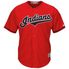 Load image into Gallery viewer, Jose Ramirez Cleveland Indians Majestic Alternate 2019 Cool Base Player Jersey – Scarlet