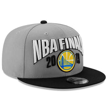 Load image into Gallery viewer, Golden State Warriors New Era 2019 Western Conference Champions Locker Room 9FIFTY Snapback Adjustable Hat – Graphite/Black