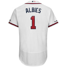 Load image into Gallery viewer, Ozzie Albies Atlanta Braves Majestic 2019 Home Collection Flex Base Player Jersey – White