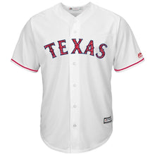 Load image into Gallery viewer, Cole Hamels Texas Rangers Majestic 2017 Stars &amp; Stripes Cool Base Player Jersey - White