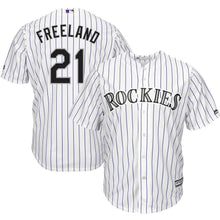 Load image into Gallery viewer, Kyle Freeland Colorado Rockies Majestic Alternate Cool Base Replica Player Jersey - White
