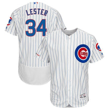 Load image into Gallery viewer, Jon Lester Chicago Cubs Majestic Home Flex Base Collection Player Jersey - White/Royal