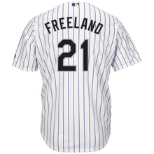 Load image into Gallery viewer, Kyle Freeland Colorado Rockies Majestic Alternate Cool Base Replica Player Jersey - White