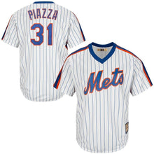 Load image into Gallery viewer, Mike Piazza New York Mets Majestic Cool Base Cooperstown Collection Player Jersey - White