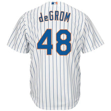 Load image into Gallery viewer, Jacob deGrom New York Mets Majestic Cool Base Player Jersey - White/Royal