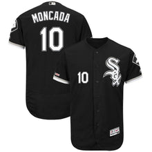 Load image into Gallery viewer, Yoan Moncada Chicago White Sox Majestic Alternate Flex Base Collection Player Jersey – Black/White