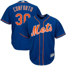 Load image into Gallery viewer, Michael Conforto New York Mets Majestic Alternate Official Cool Base Replica Player Jersey - Royal/White